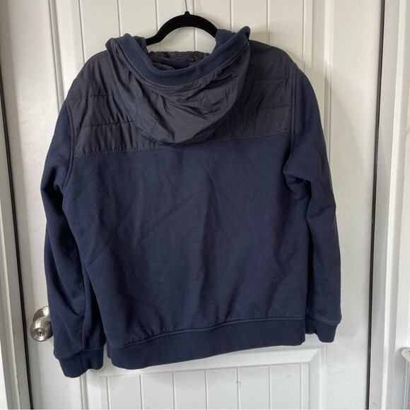 Slate and Stone navy blue puffer hooded zip up jacket size large men’s - Picture 2 of 5